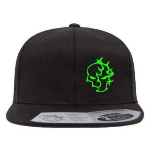 Black and Green Flexfit Snapback Hat